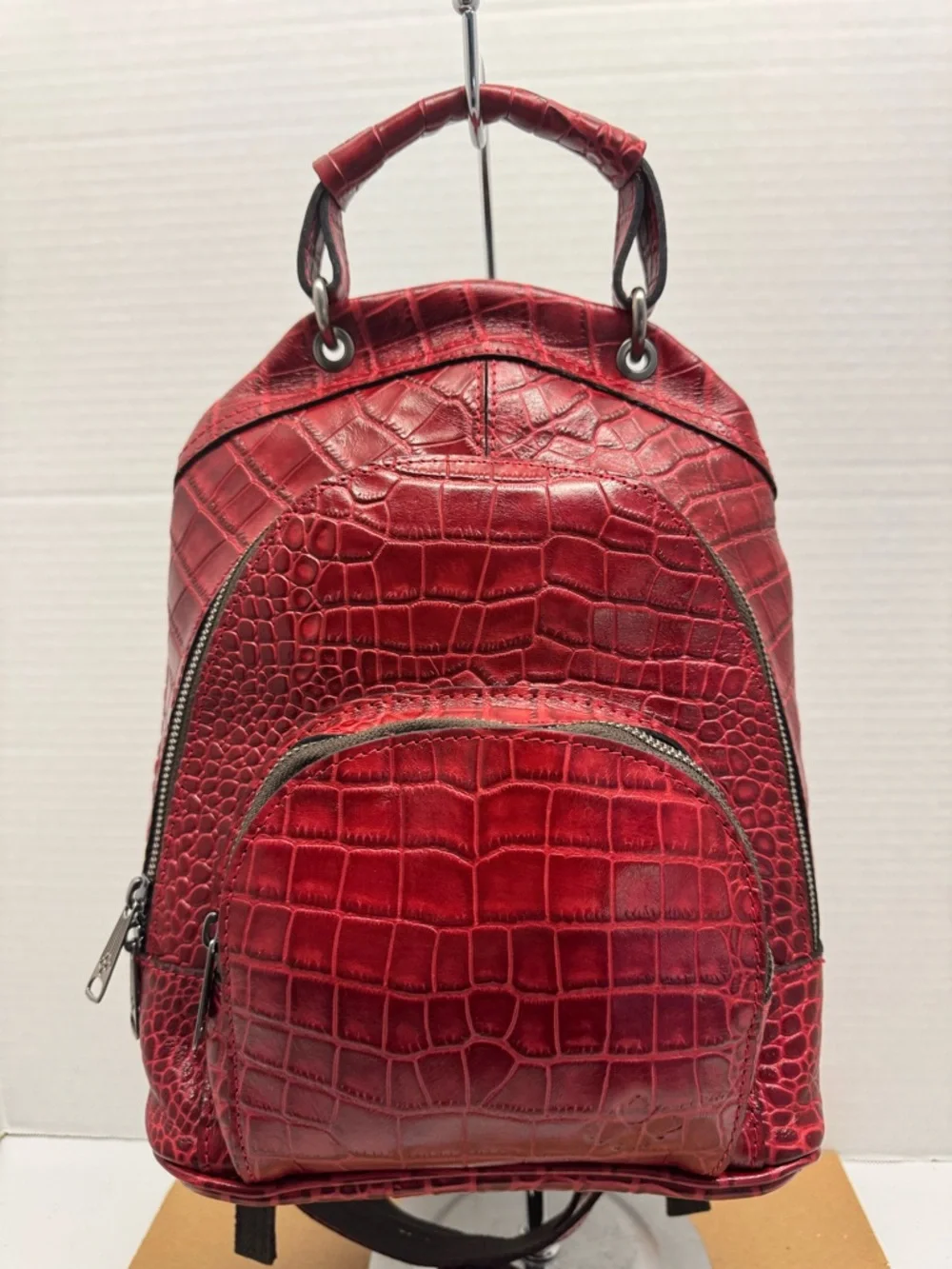 Patricia Nash Alencon Top Handle Small Leather Backpack - Picture 4 of 11